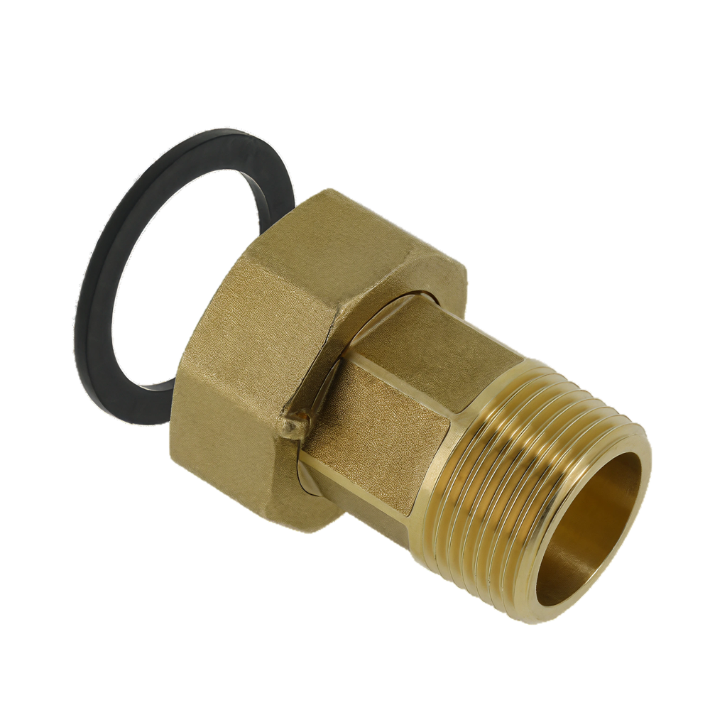 2-del. koppeling  1" con.buitendraad x 1 1/4" wartel