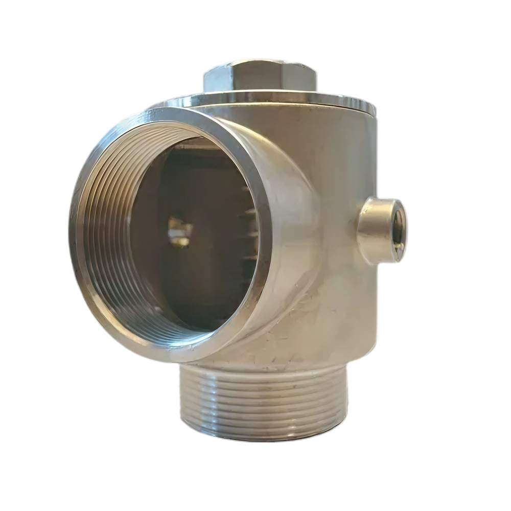 5-weg T-stuk + klep 1"bu.dr. x 2 x 1" - 2 x 1/4" bi.dr.