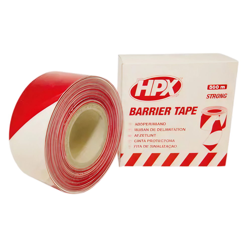 Afzetlint rood/wit 7cm x 500m