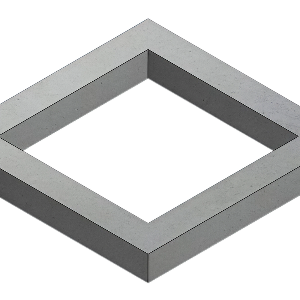 Betonstelrand vierkant, 82x82x4cm, sparing 60cm