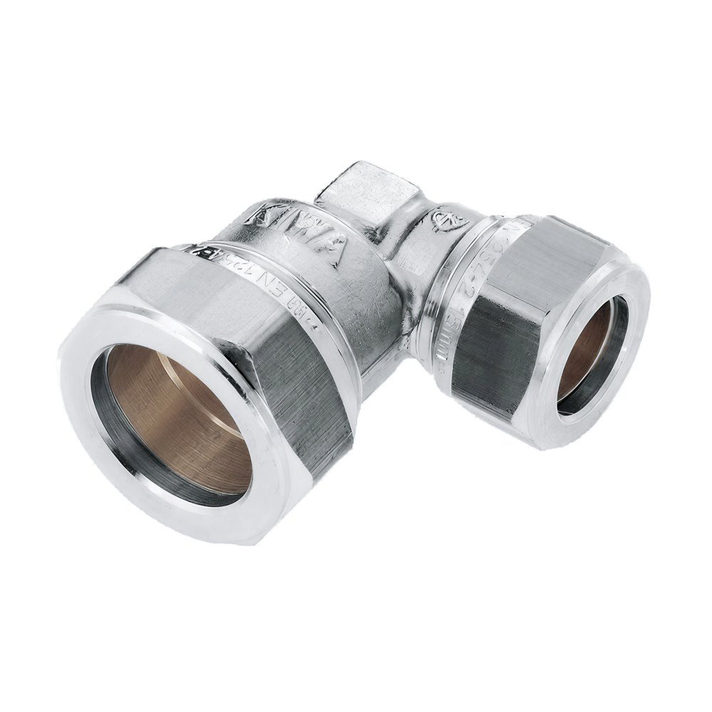 BONFIX 82481 Knel Verloopknie 28 x 22 mm vernikkeld