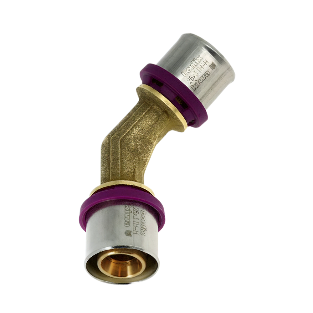 BONFIX Alu-pers 2004720 bocht 45° 26 x 26