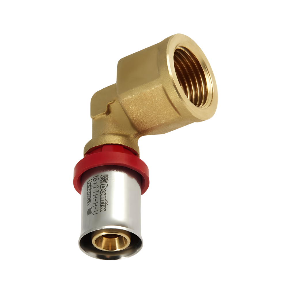 BONFIX Alu-pers kniekoppeling 1/2" bi.dr. x 26 mm