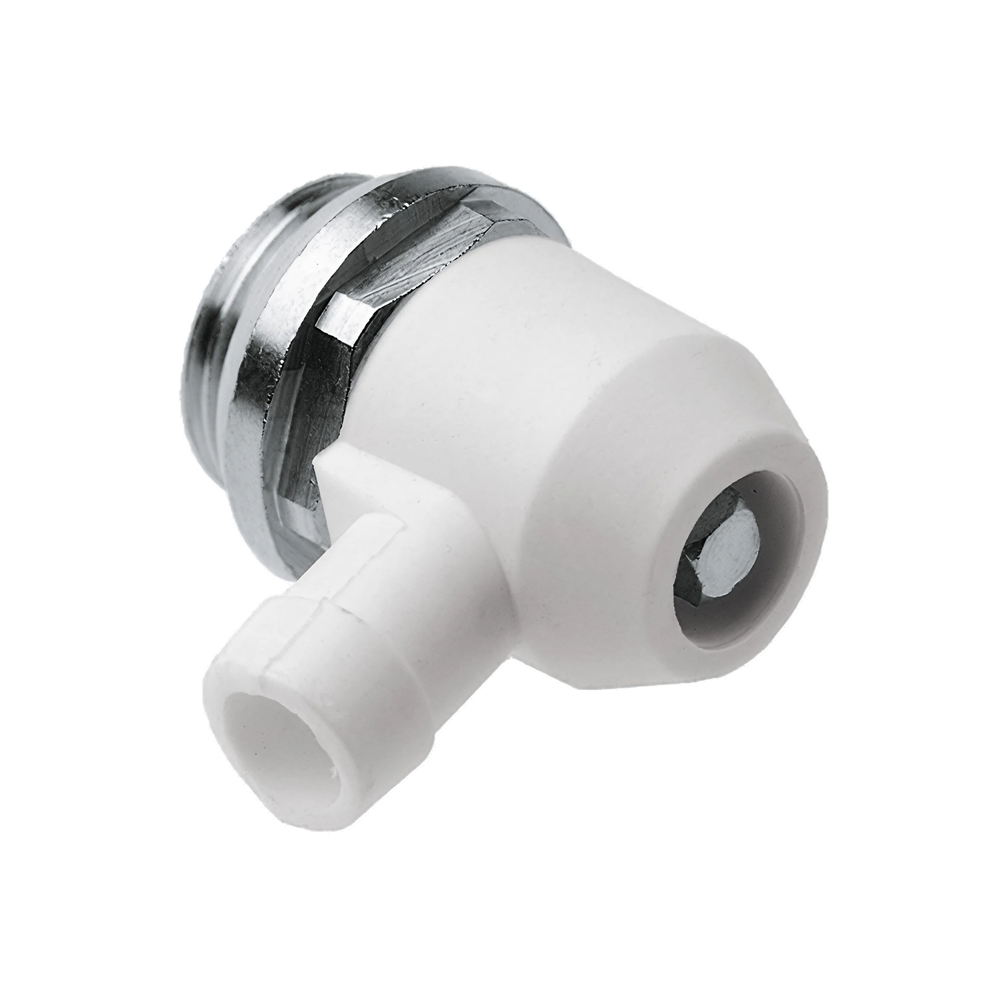 Draaibare aftapper 3/8" + siliconen O-ring + grote doorlaat