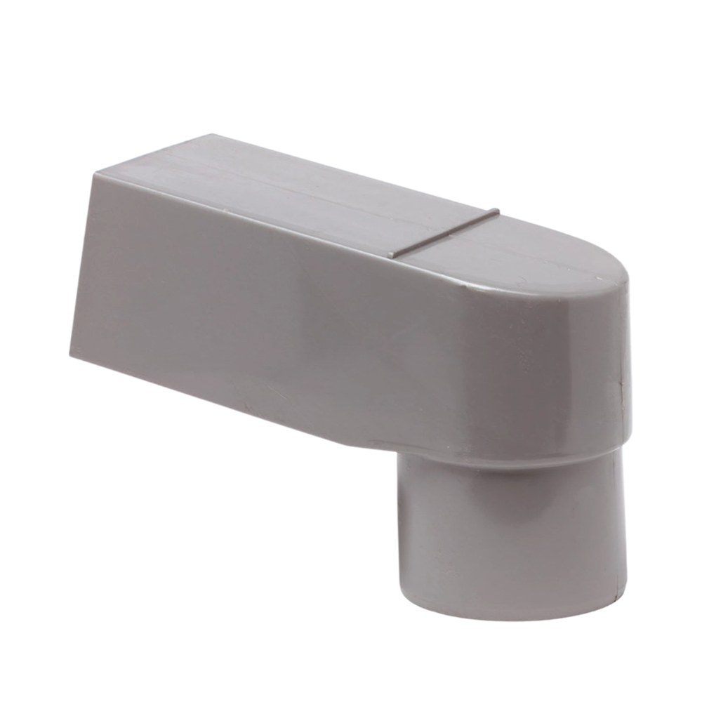 Dyka PVC HWA stadsuitloop 60x100, Ø100 buis, grijs