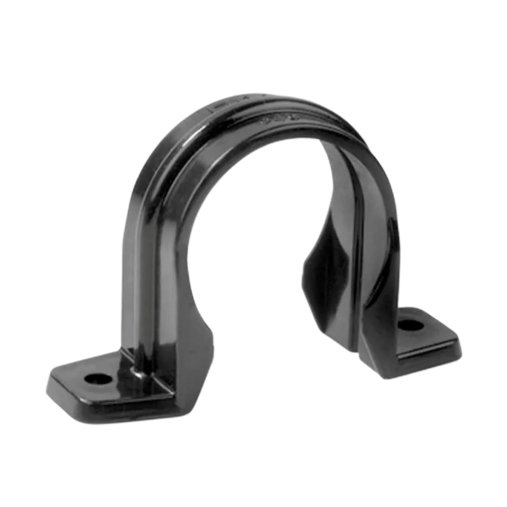 Dyka zadel, type Omega, pvc, zwart, 40 mm