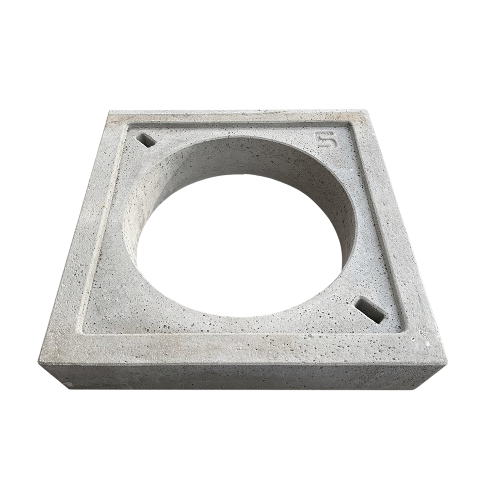 Fundatieplaat 60x60x7cm, gat rond Ø315mm