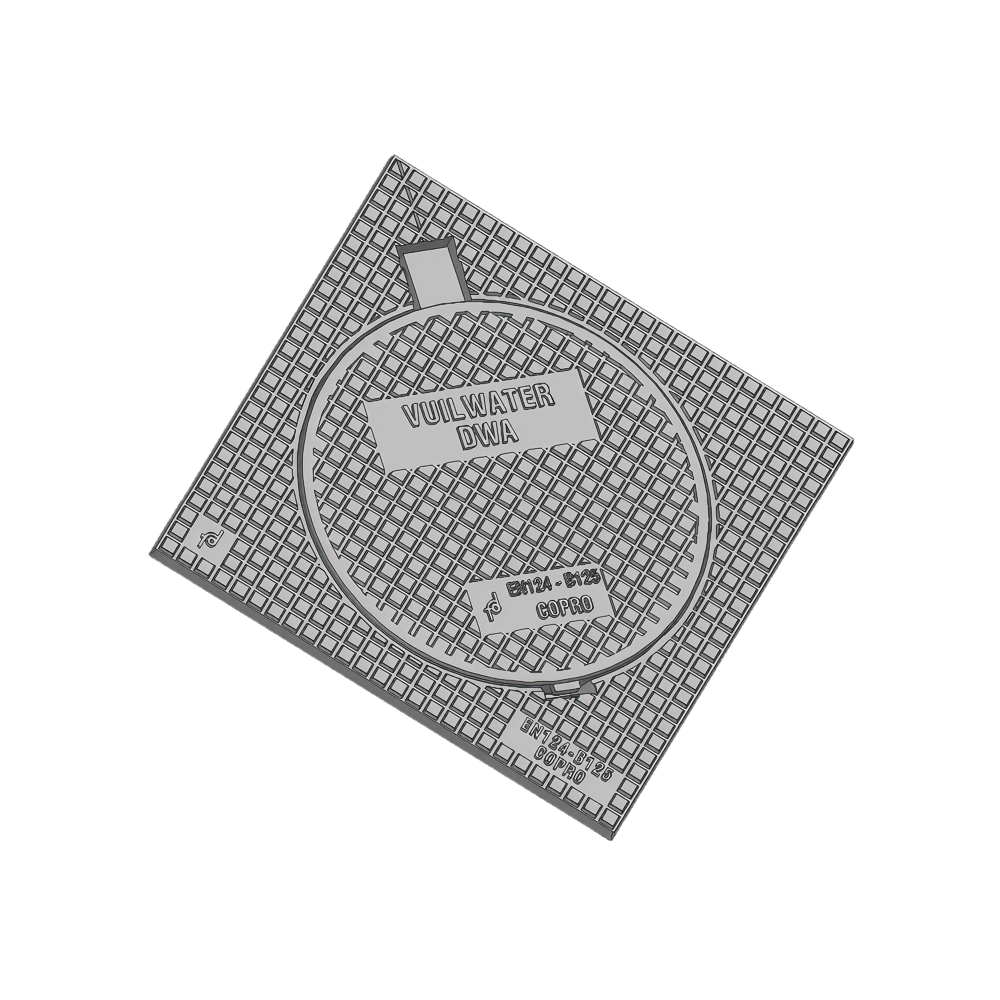 GY deksel Ø315MM, Dicht, B125, Vuil water, 390 x 390mm