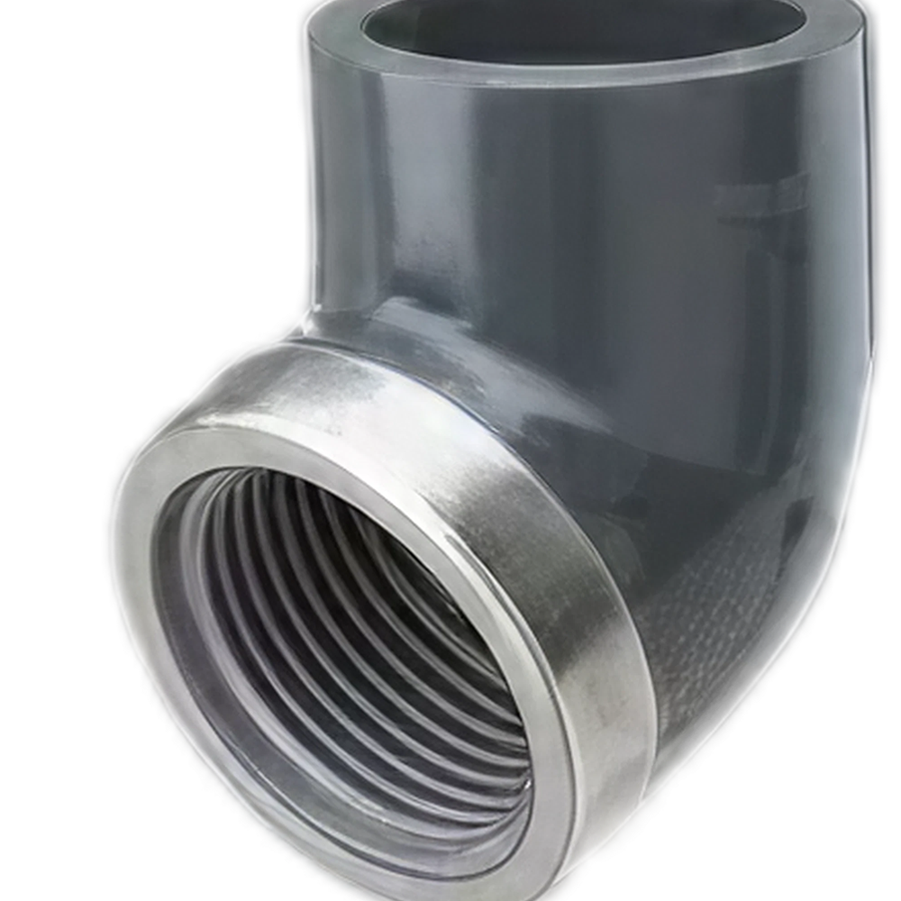 HD Knie 25mm x 3/4" 45° Bi.dr. met verstevigingsring