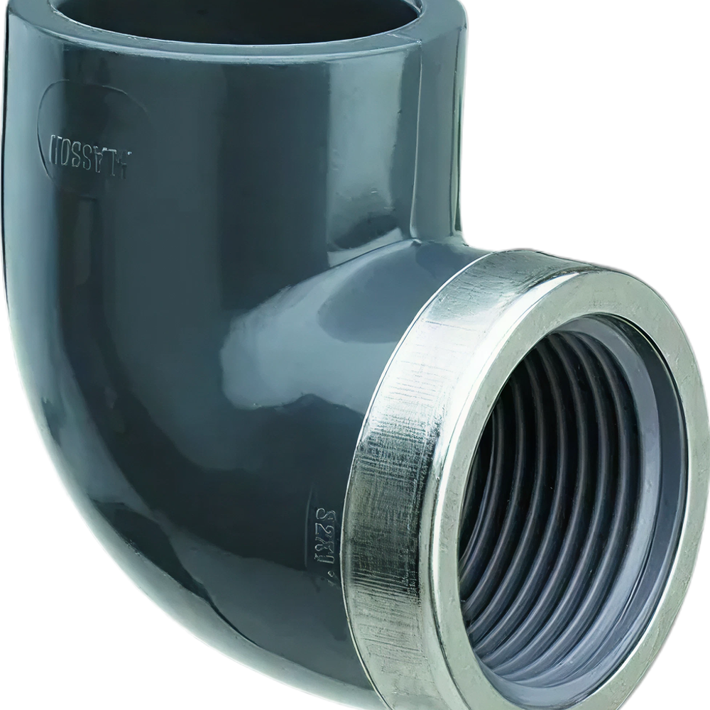 HD Knie 50mm x 1.1/2" 90° Bi.dr. met verstevigingsring