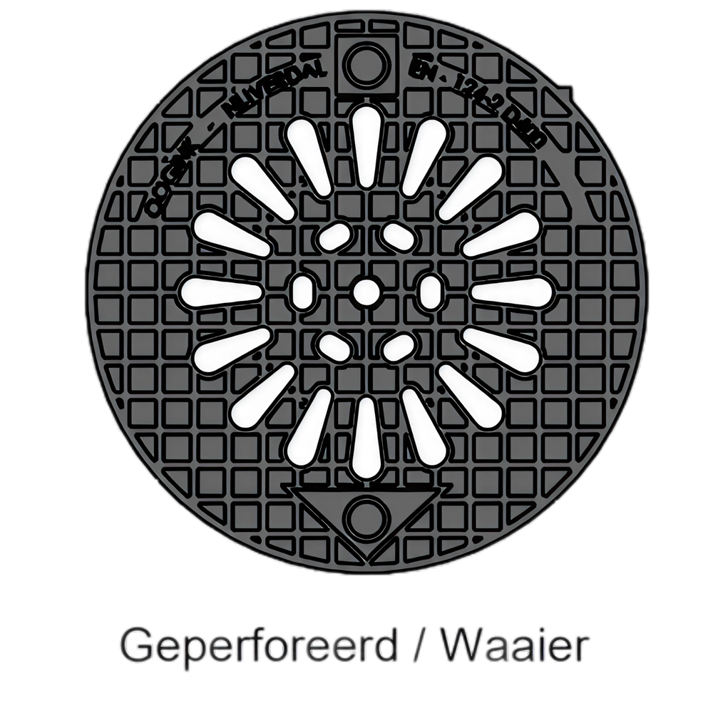 Los GY deksel: rooster geperforeerd