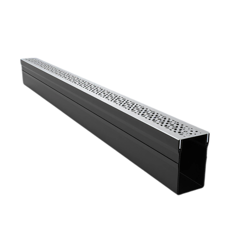 MW Drain 65/100 goot, Diamond-Line RVS rooster, L = 1m