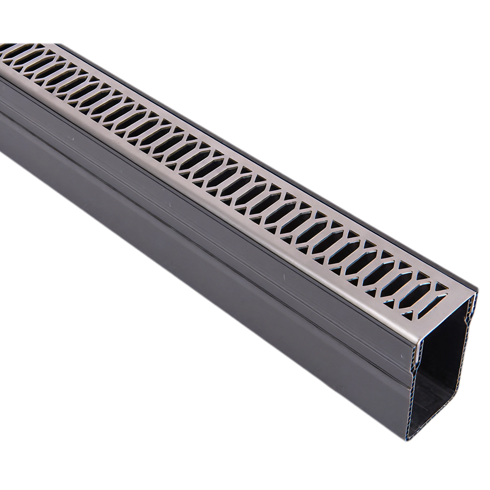 MW Drain 65/100 goot, Viking-Line RVS rooster, L = 1m