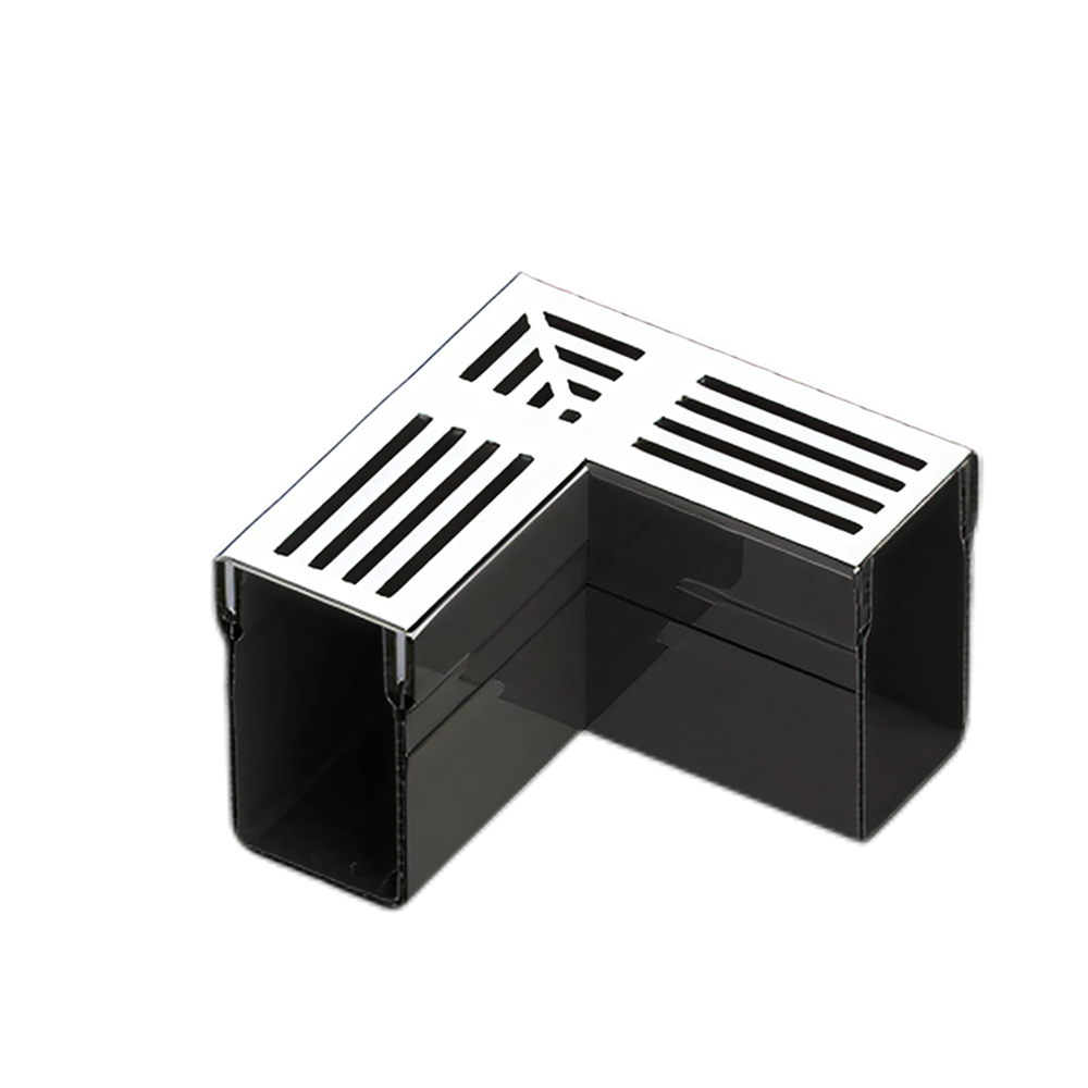 MW Drain 65/100 hoekstuk, met RVS rooster