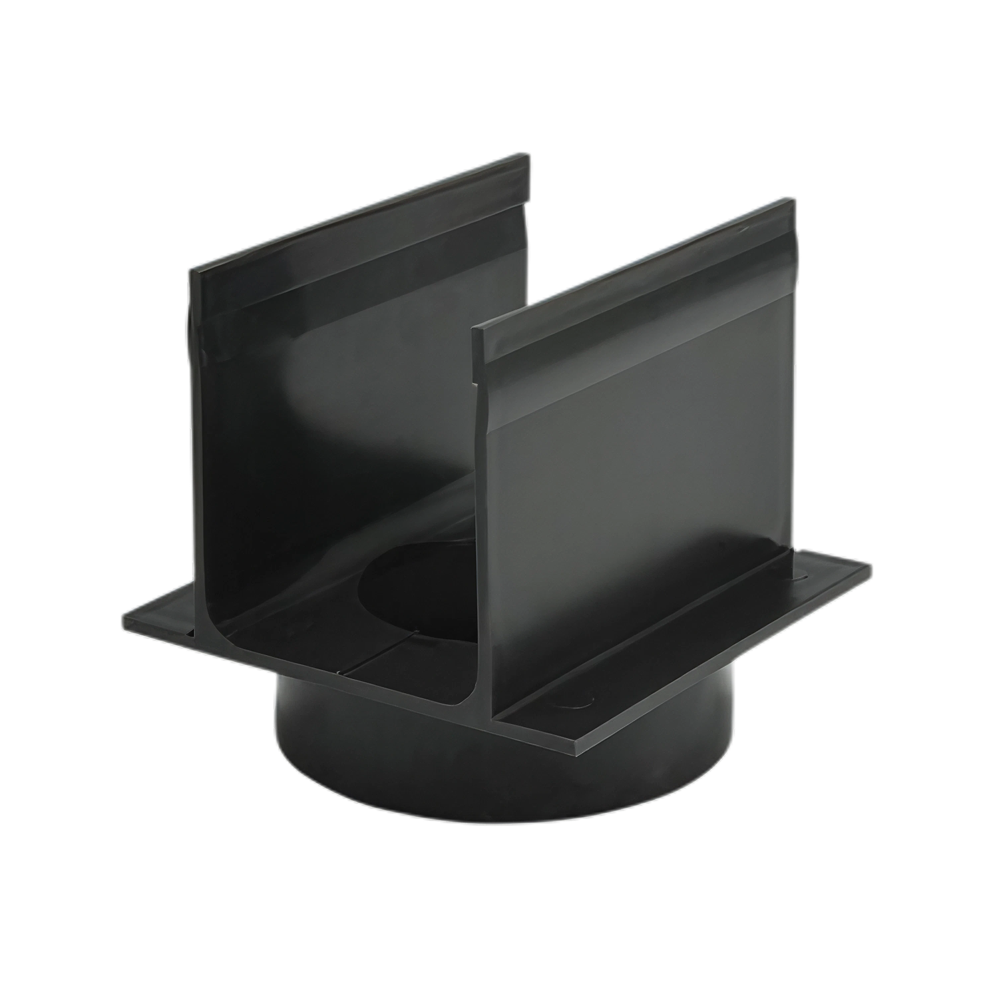 MW Drain 65/100 pvc, verbindingsstuk, + uitloop 75mm