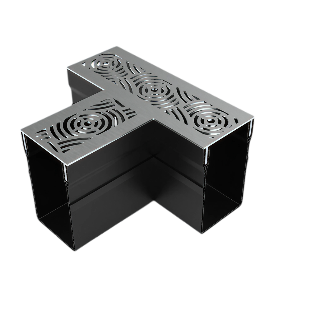 MW Drain 65/100 T-stuk, Falcon-Line RVS rooster