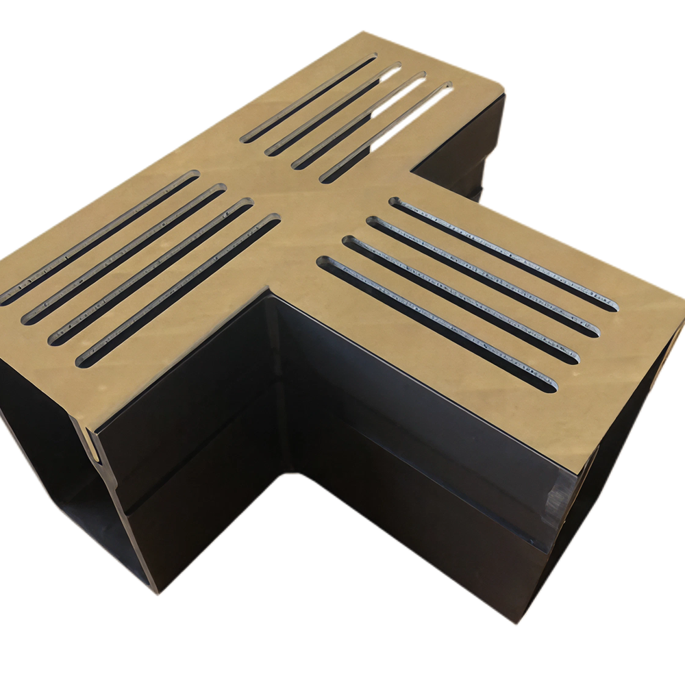 MW Drain 65/100 T-stuk met CorTen staal rooster