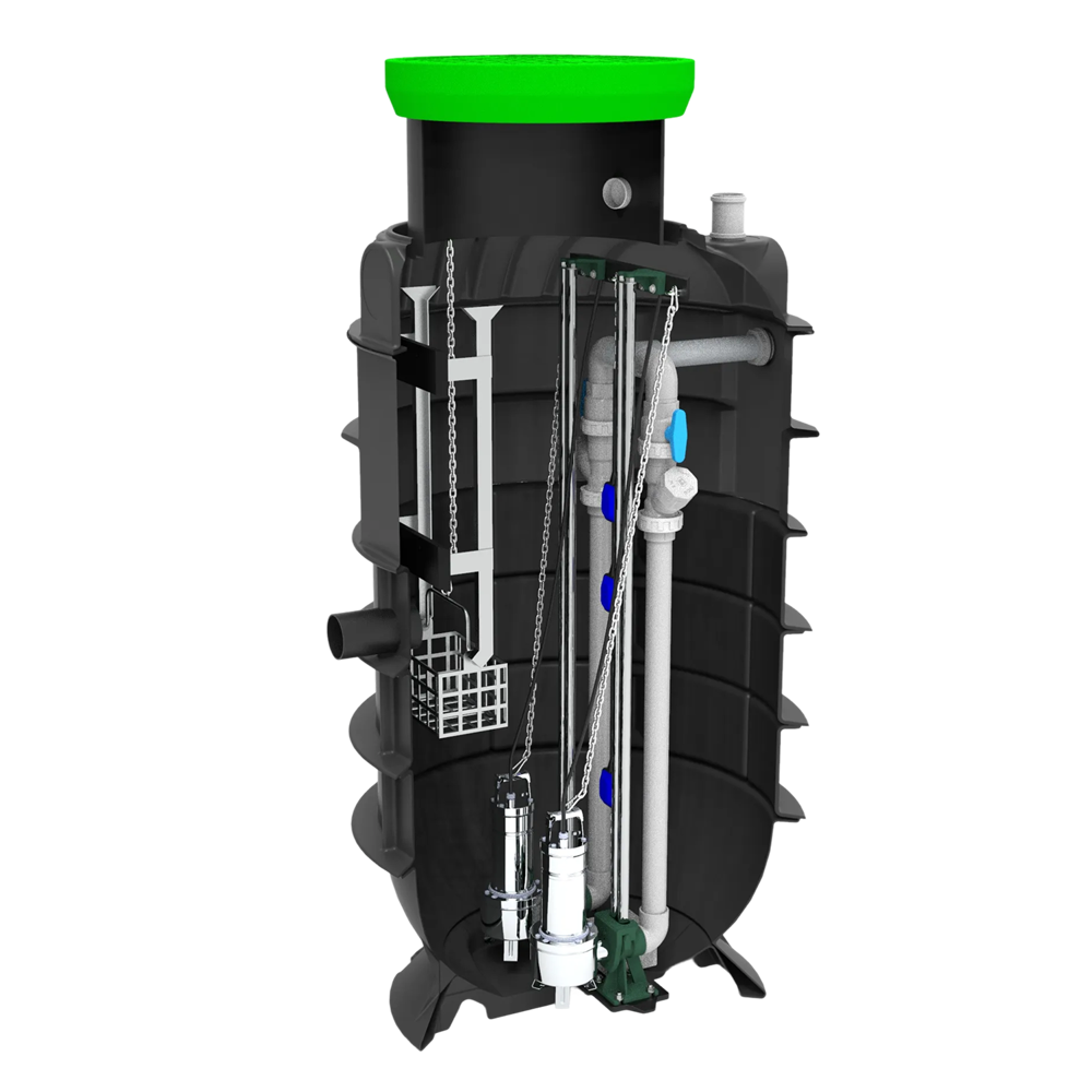 MW pompput, 2x DAB Feka VS 1000, Ø1000 x 2300
