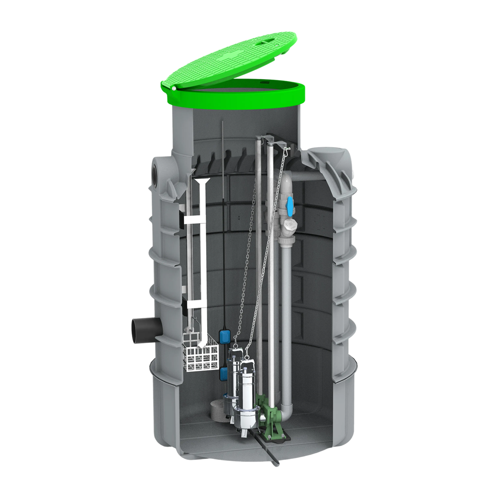 MW pompput, 2x DAB Feka VS 1200, Ø1300 x 2300