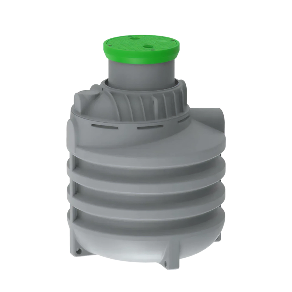 MW Regenwatertank verticaal, 2000 L, Ø1500 x 2000 mm