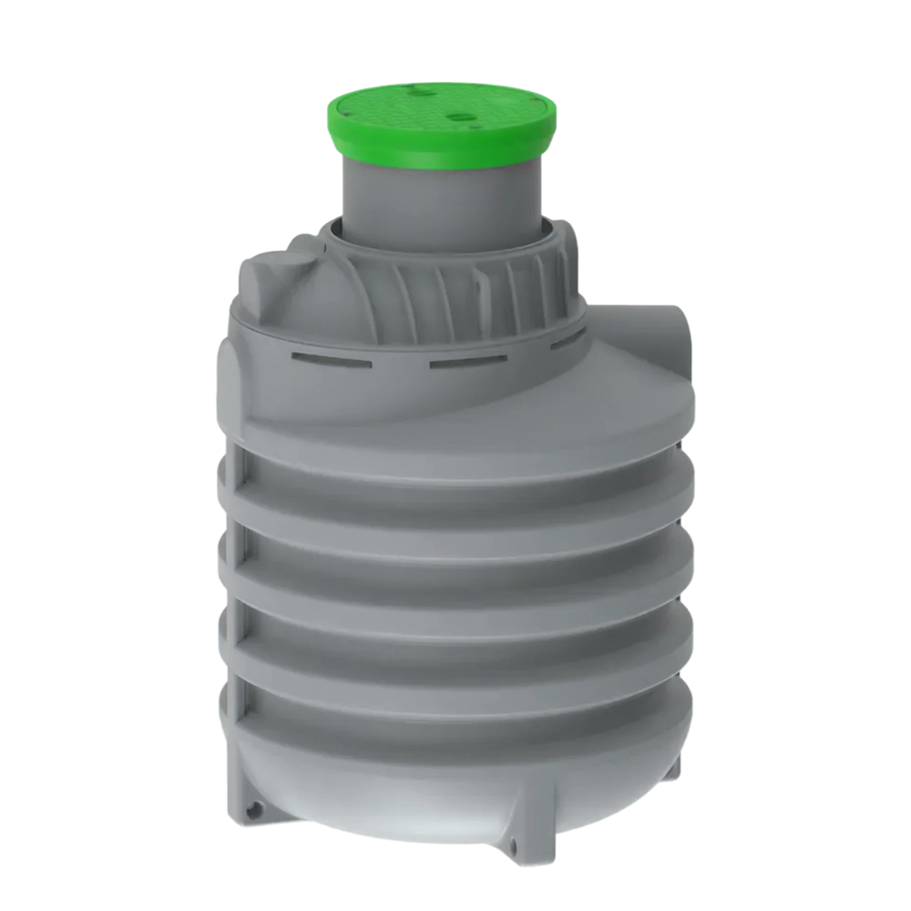 MW Regenwatertank verticaal, 2350 L, Ø1500 x 2250 mm