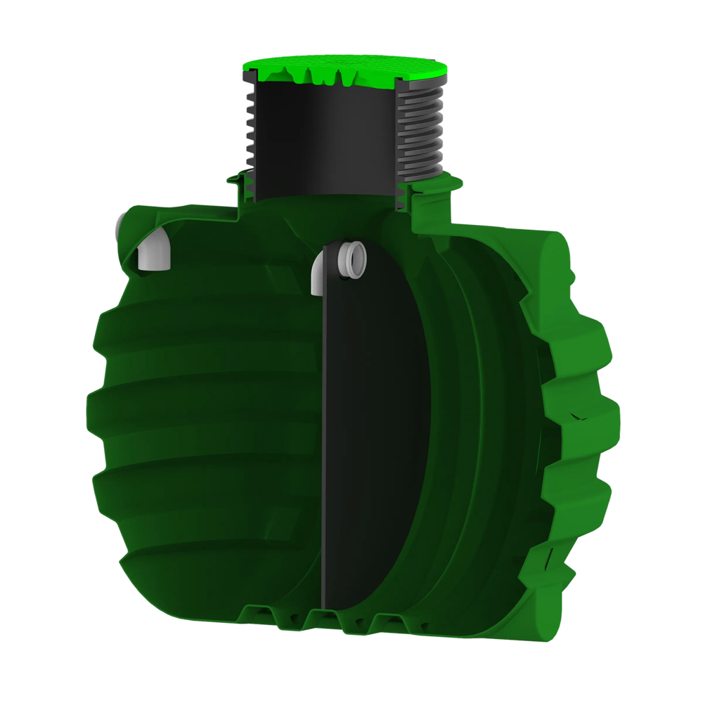 MW Septictank polyetheen, 2- kamersysteem 2200 liter
