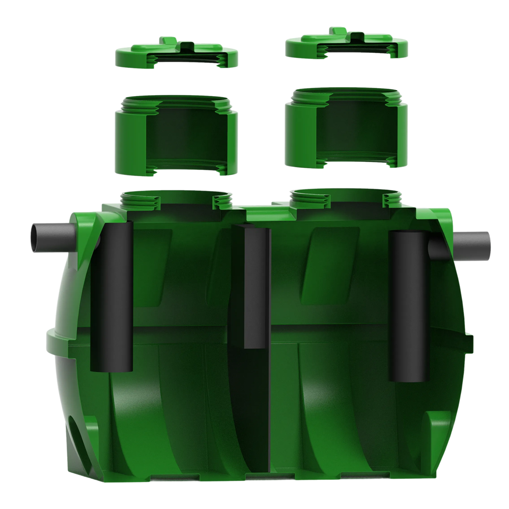 MW vetafscheider 1000L, NG2, 2x 110 PE aansluiting