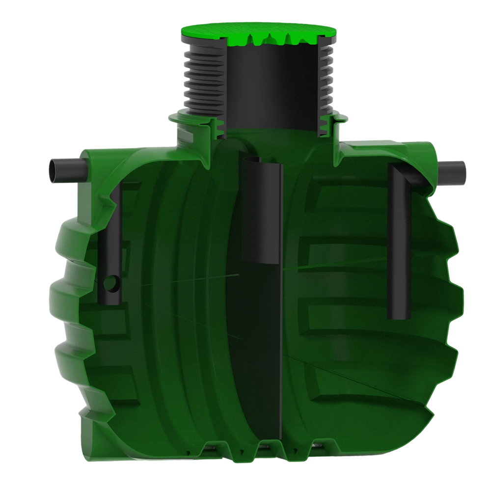 MW vetafscheider 2200L, NG4, 2x 110 PE aansluiting