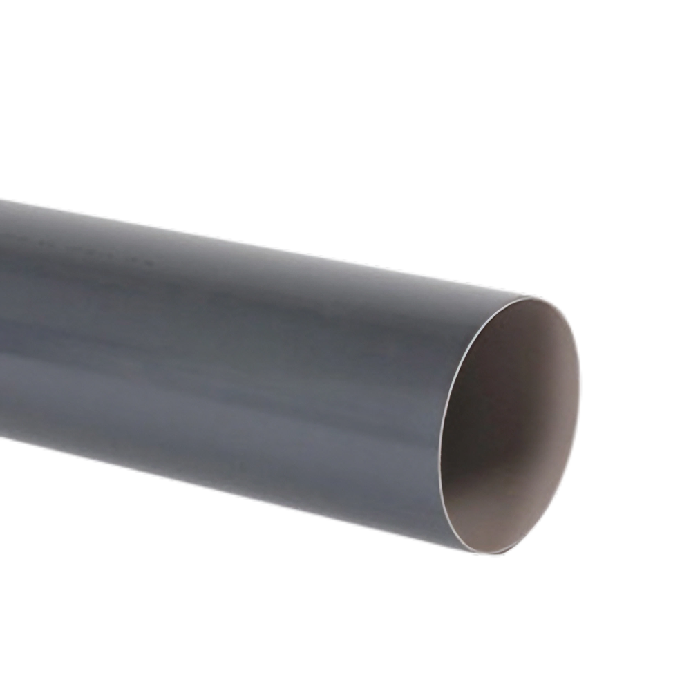 NICOLL Techtan PVC-Ti HWA buis 80mm L= 4m gemofd antraciet