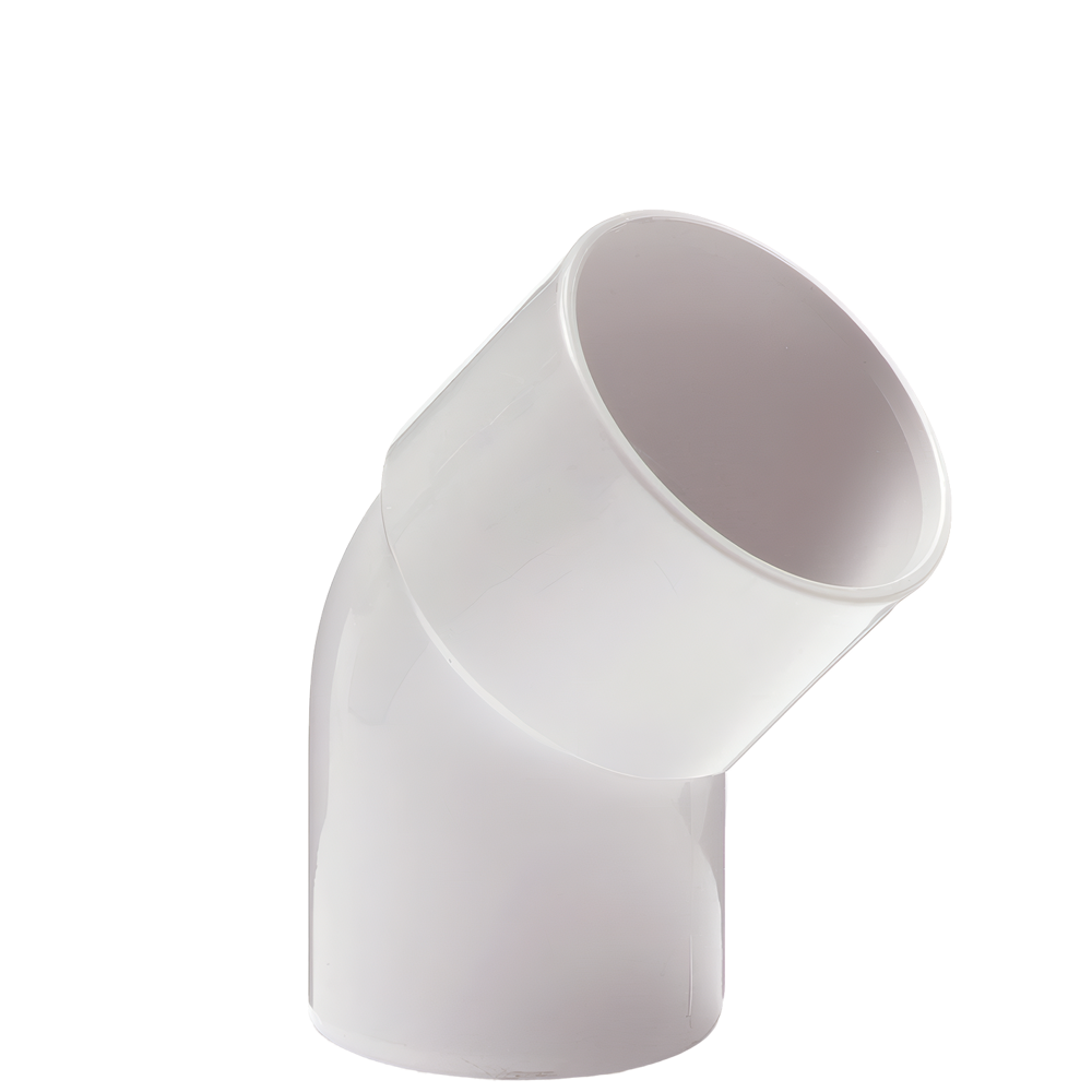 Pipelife lijm bocht 45gr 50mm mof-spie wit