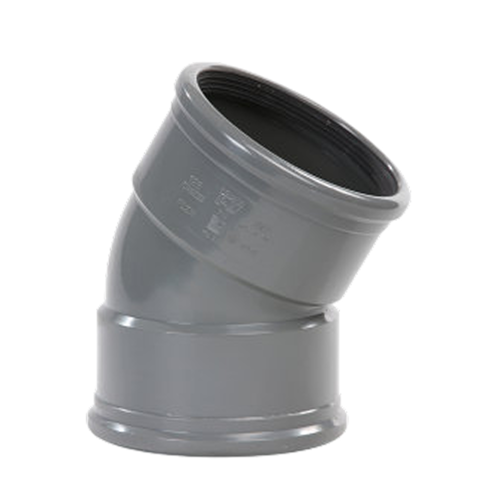 Pipelife pvc bocht m/m 125 30° sn4 gr