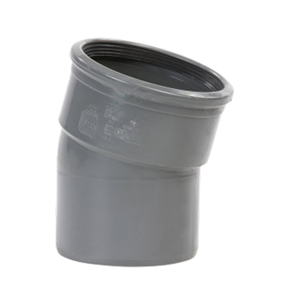 Pipelife pvc bocht m/s 160 15° sn4 gr