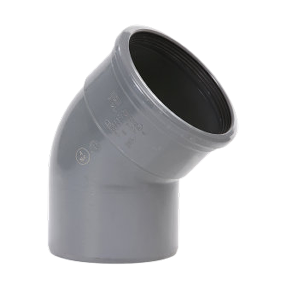 Pipelife pvc bocht m/s 160 45° sn4 gr