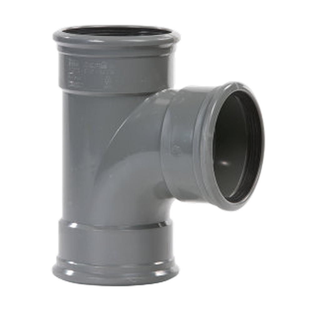 Pipelife pvc t-stuk m/m 110 90° sn4 gr