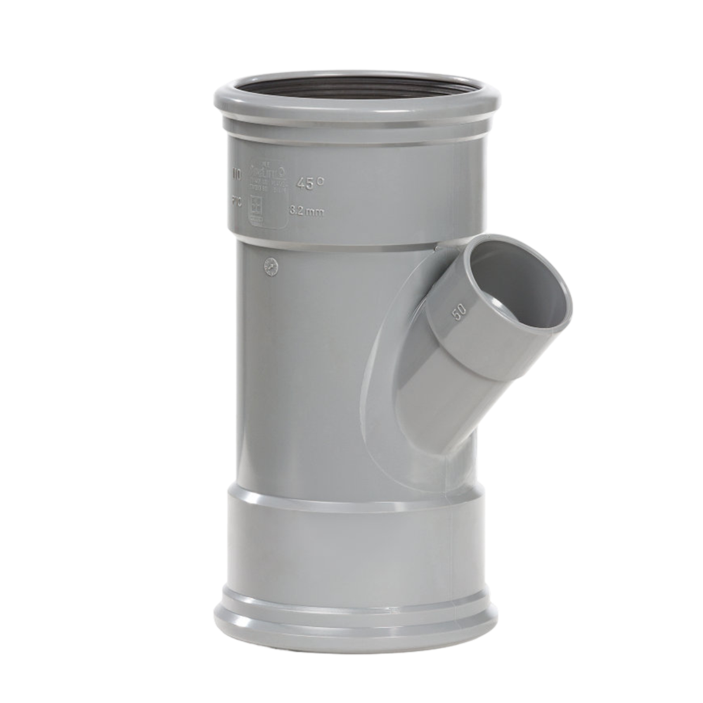 Pipelife t-stuk sn4 45g 110x75 m/m