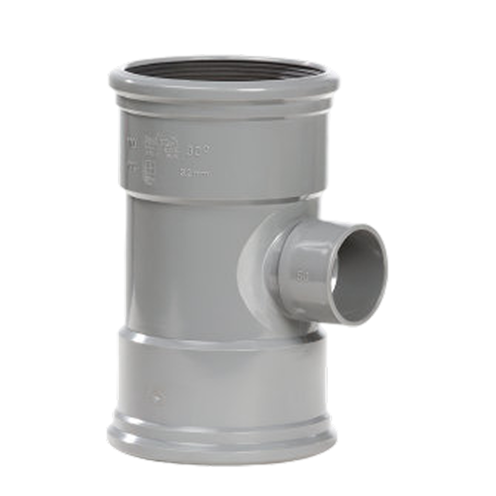 Pipelife t-stuk sn4 90g 110x75 m/m