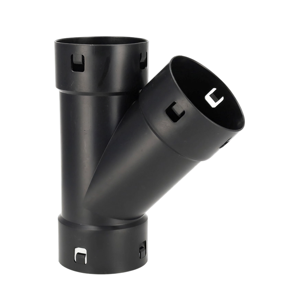 PP klik T-stuk 45°, 80 mm, voor drainagebuis