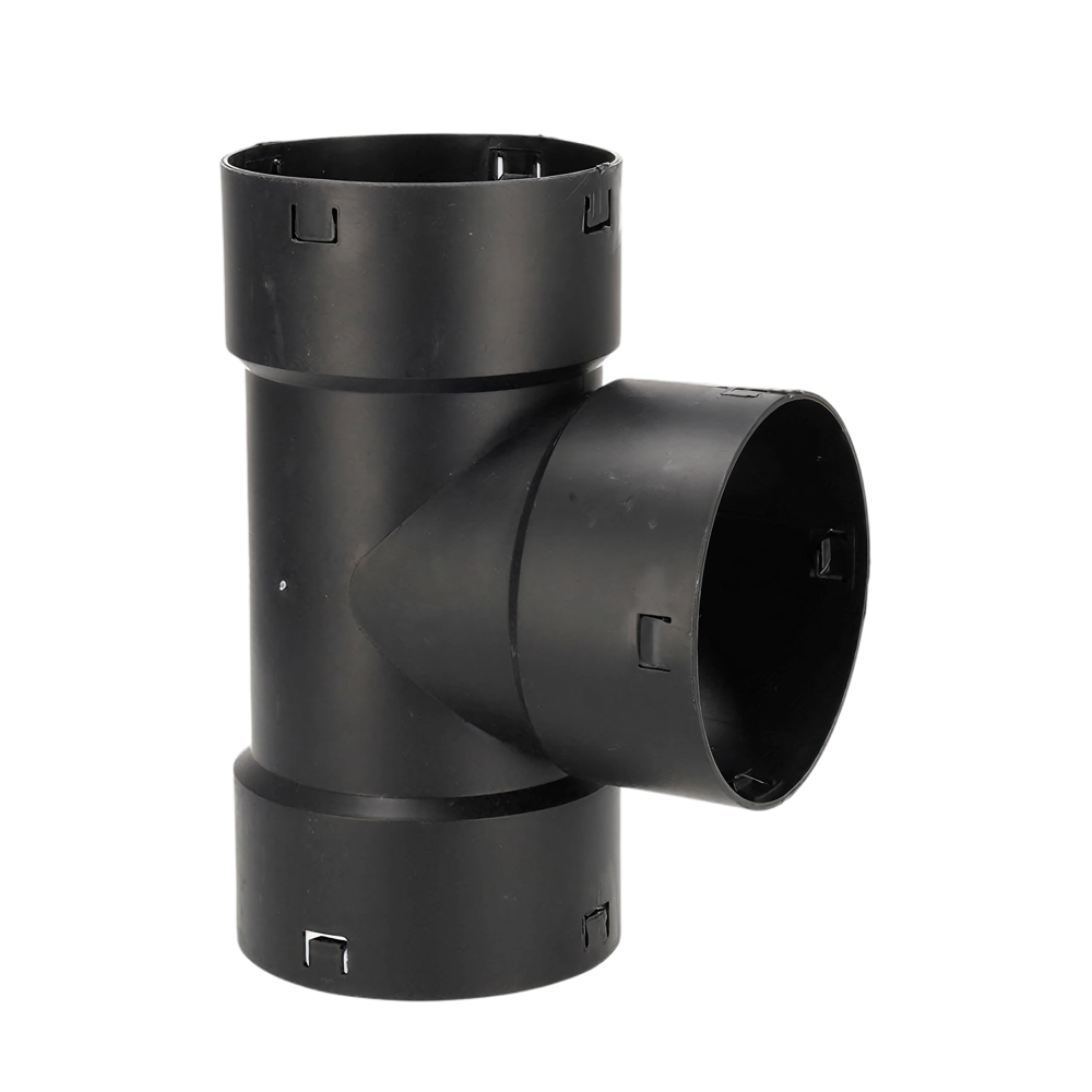 PP klik T-stuk 90°, 60 mm, voor drainagebuis