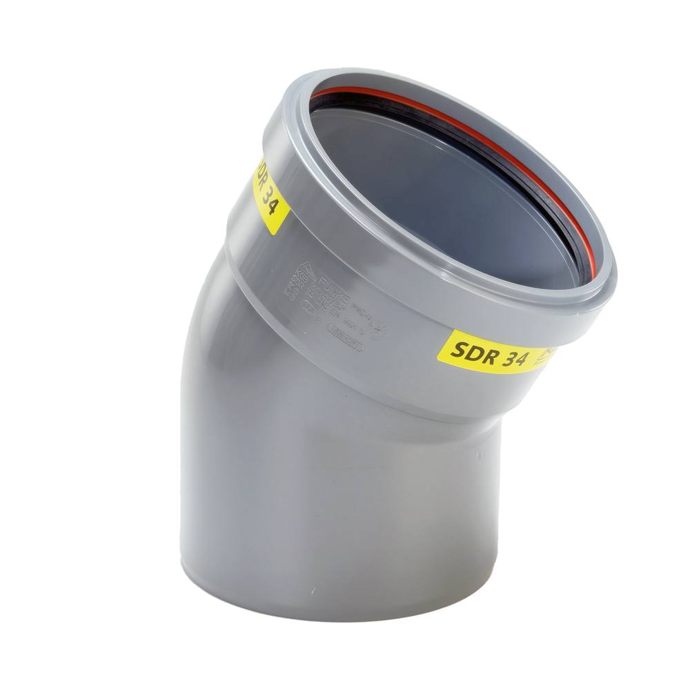 PVC Bocht 30° 110 SN8 M/S