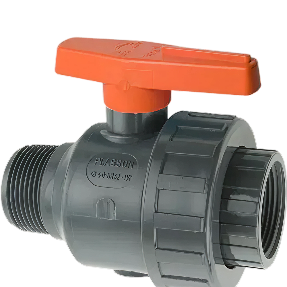 PVC Kogelkraan 1" Bi.dr. x Bu.dr. 1 x Wartel