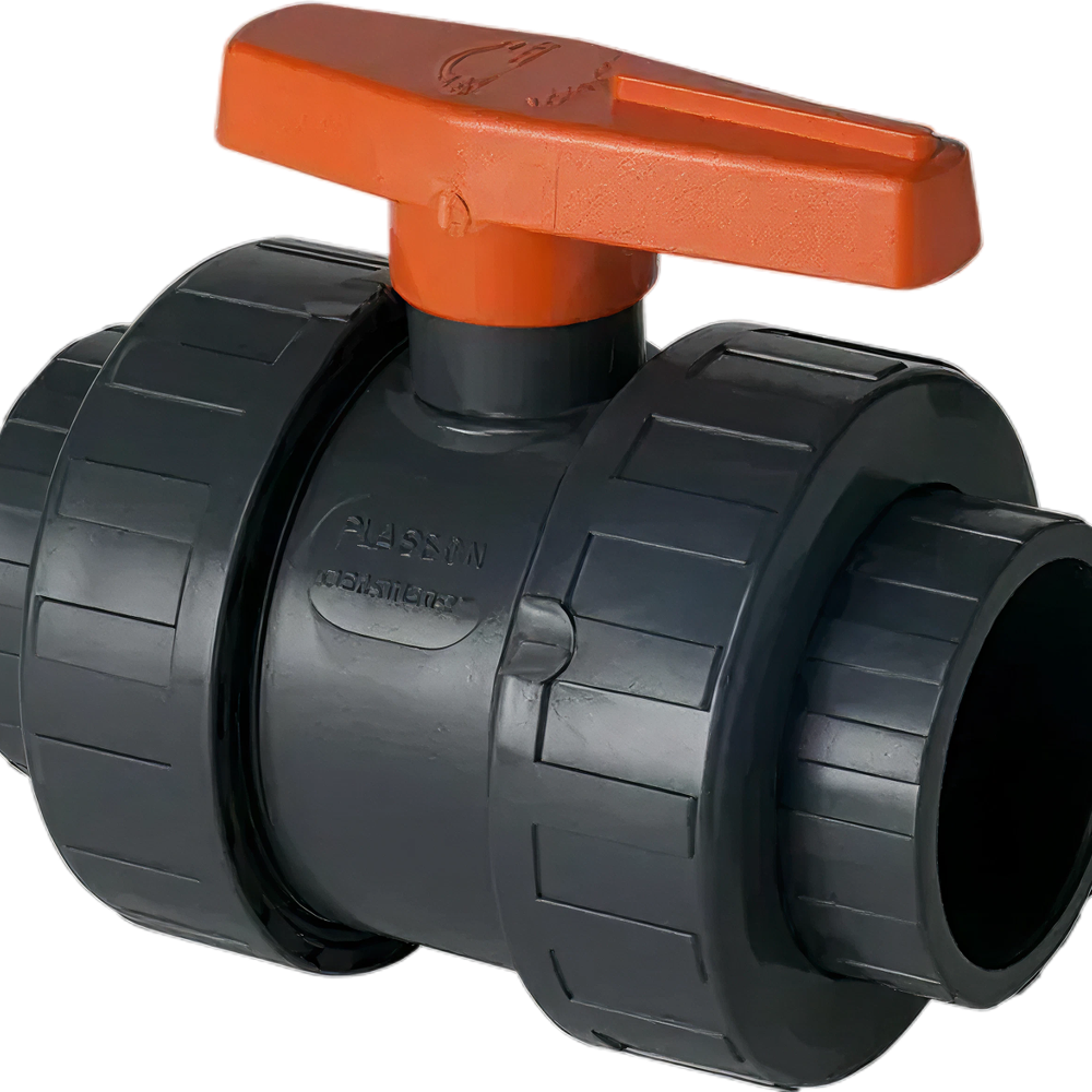 PVC Kogelkraan 3", 2x wartel PN16