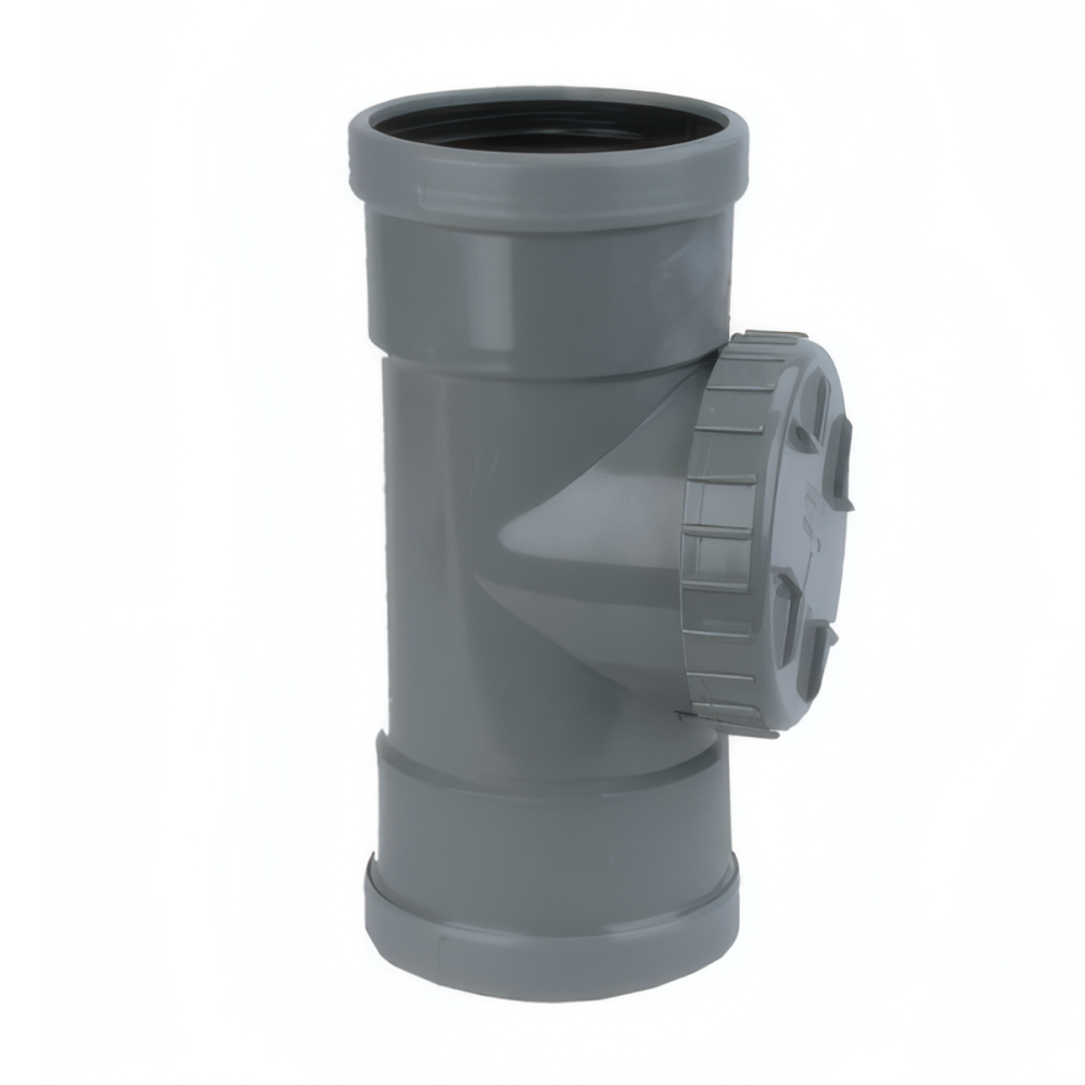 PVC ontstoppingsstuk 110mm SN4 met schroefdeksel 2x mof