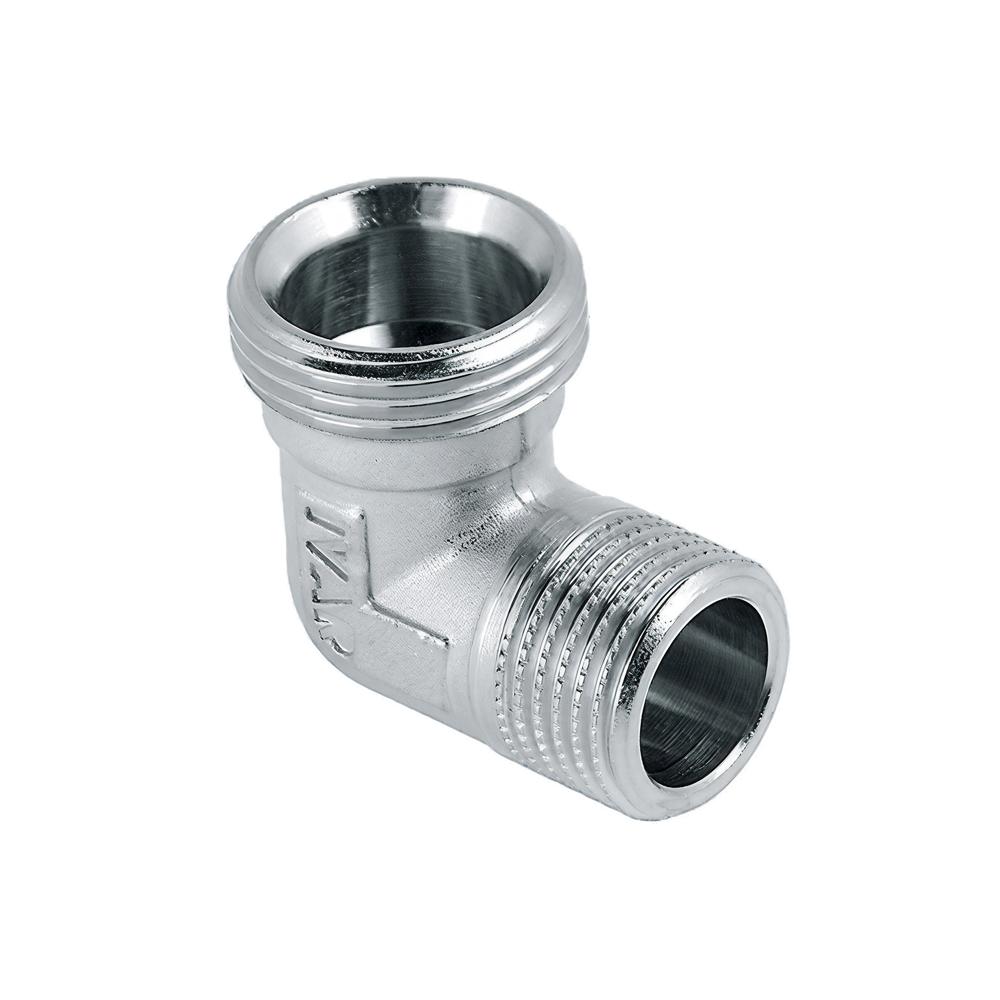 RC 904 Knie 1/2" buitendraad x 3/4" eurokonus