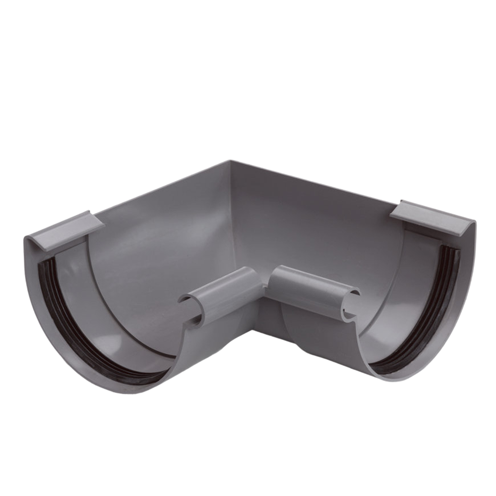 S-lon Klem binnenhoekstuk voor mastgoot 150mm, grijs