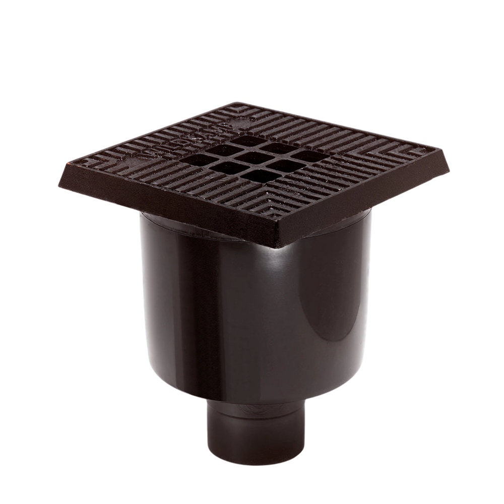 Schrobput met gy deksel, 200 x 200, onderuitloop 75mm