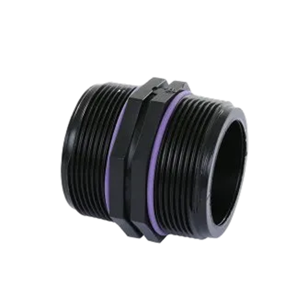 Self-Seal PP dubbele nippel 1 1/4"