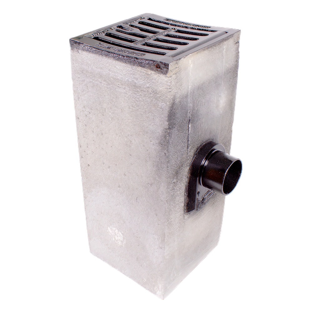 Straatkolk beton/gietijzer 380 x 380 x 900mm, 125mm