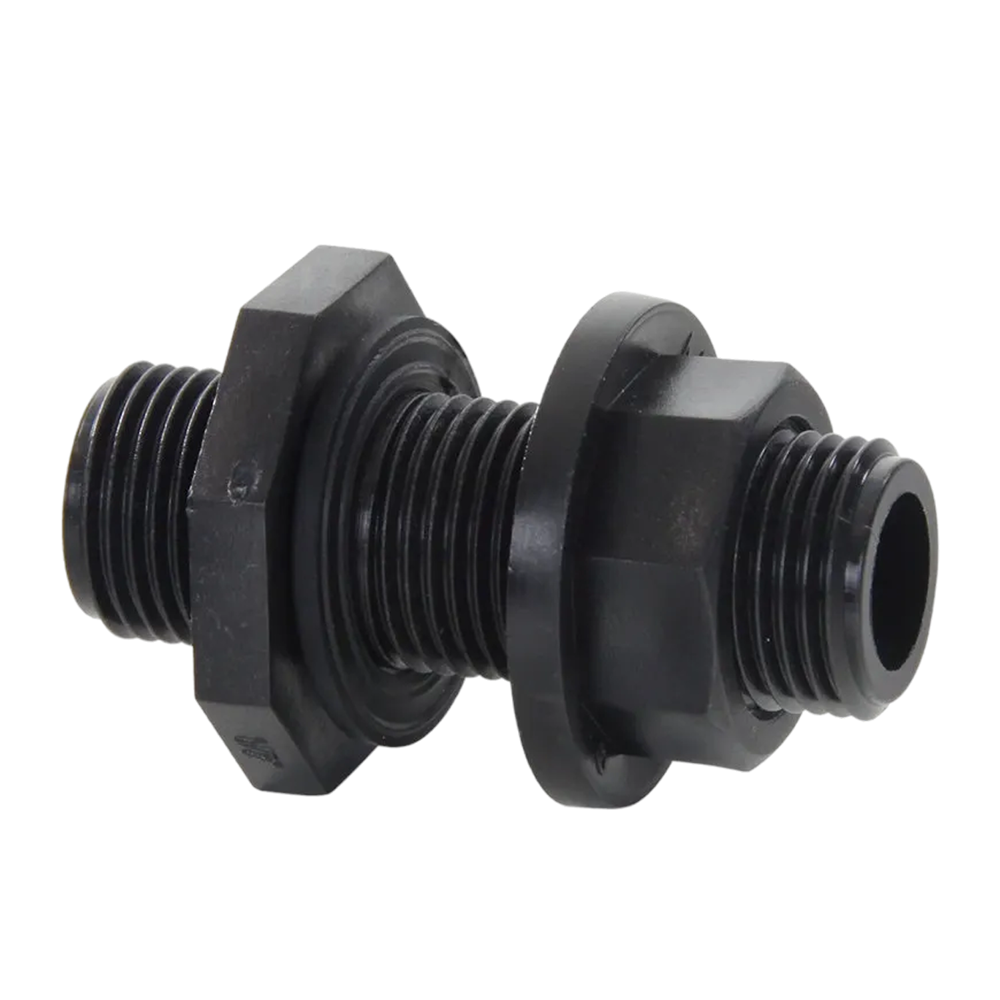 Tankdoorvoer 3/4", PP, 2x bu.dr.