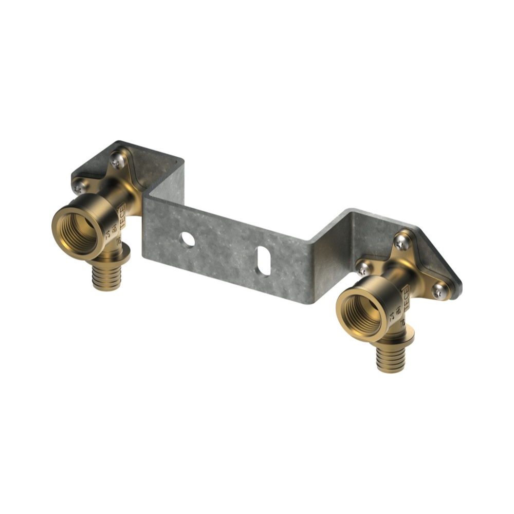 TECEflex geminibeugel + silicium brons muurplaten 150mm, 16