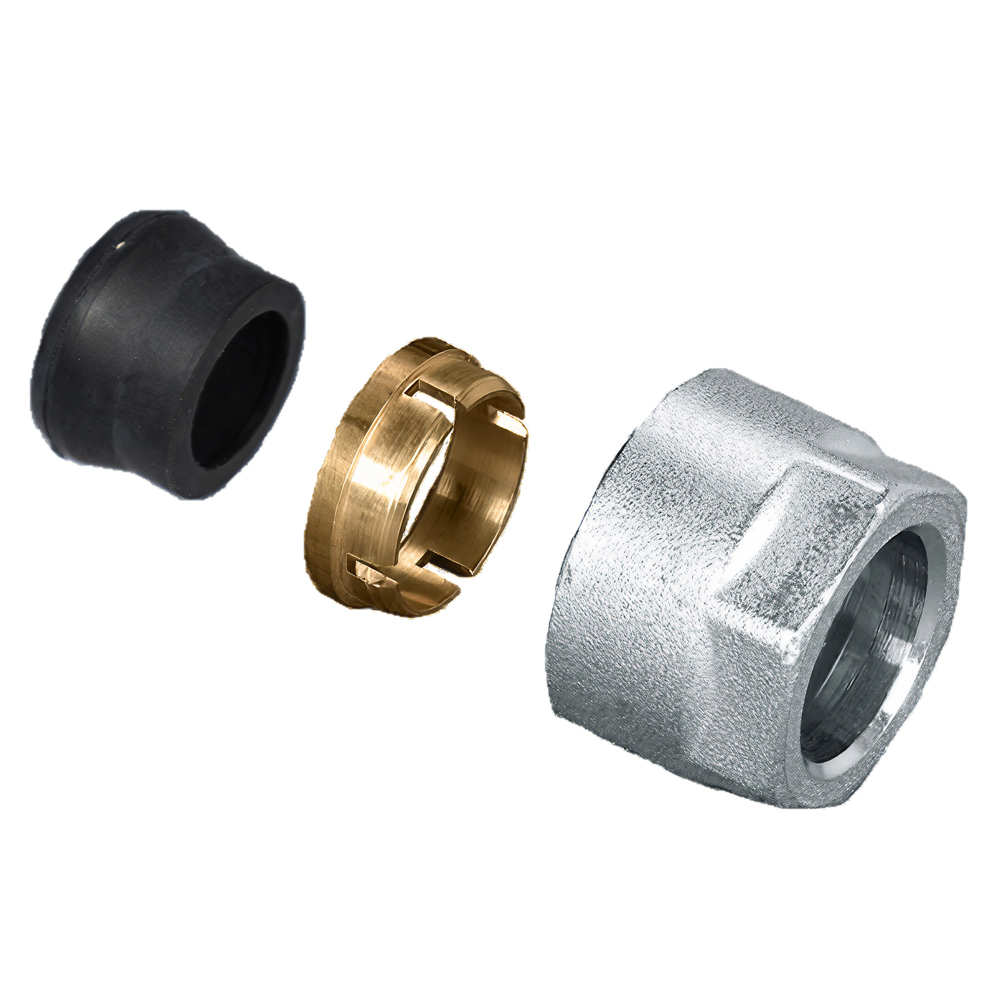 TR91/A Adaptor (Pilaar, knelring en wartel) voor koper 15